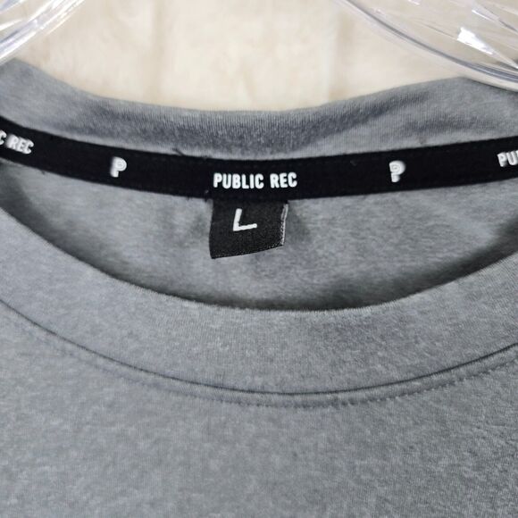 Public Rec Men’s Gray Go-To Crew Long Sleeve T-Shirt Size L - Picture 3 of 10